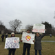 Trump impeachment trial protestors.